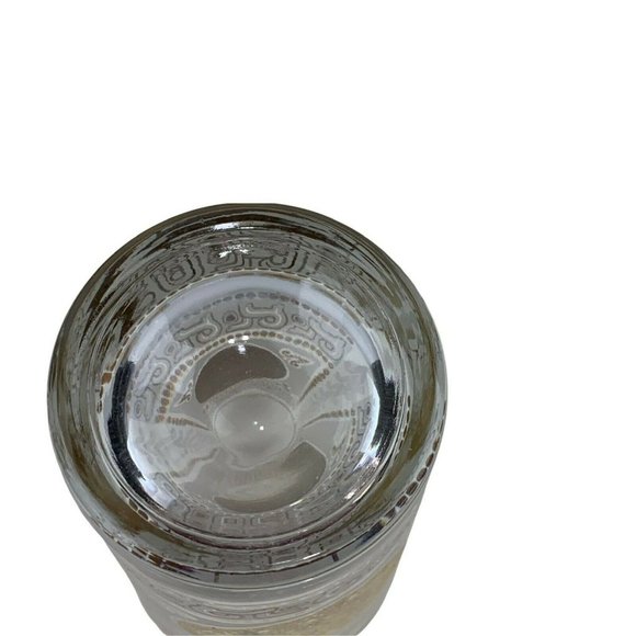 Vintage Midcentury Mayan Calendar Tumblers Gilded Frosted Set of 7 MCM Barware - Picture 5 of 8